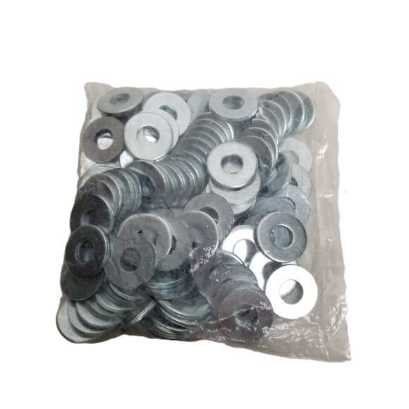 Flat Washers Zinc Plated 7/8 OD 3/8 ID 100 Count Hardware Fastener Industrial - Picture 2 of 3